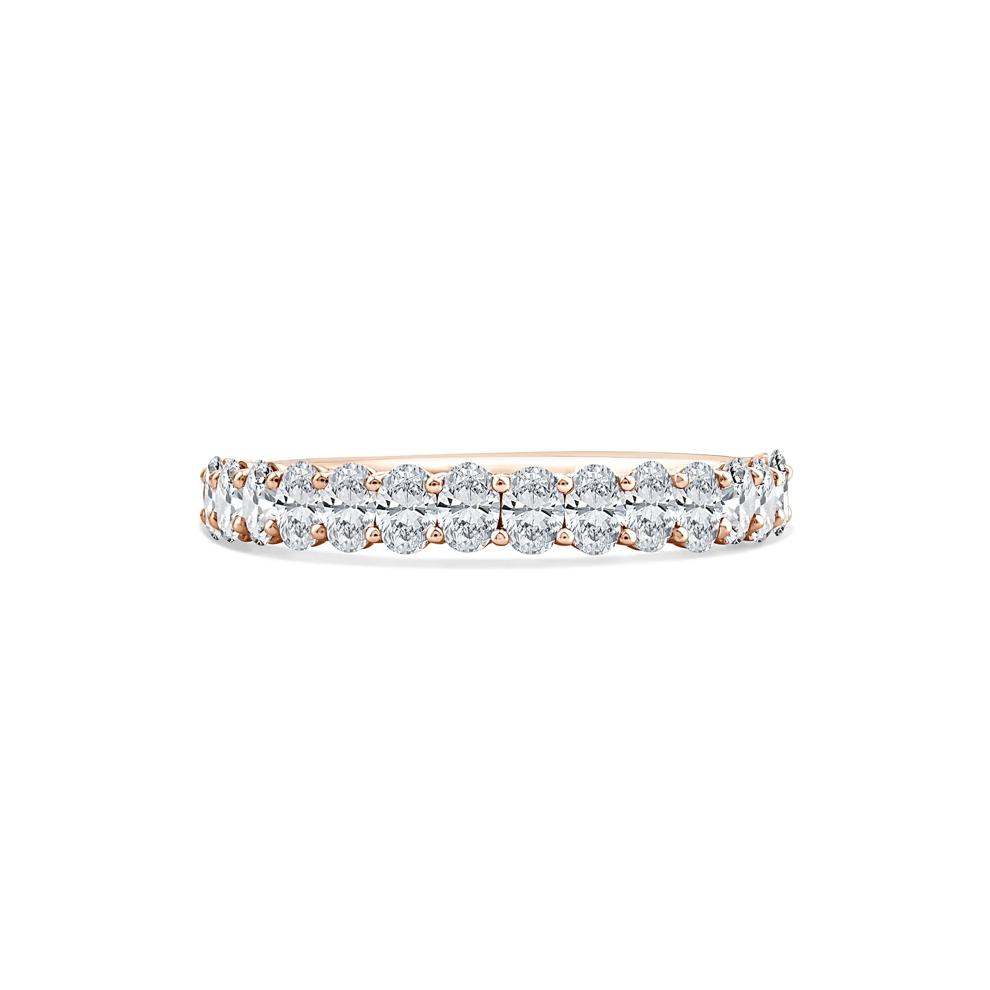 Lab Grown Diamond Oval Anniversary Band in 14K Rose Gold (1 ct. tw.) – Image 1 of 4