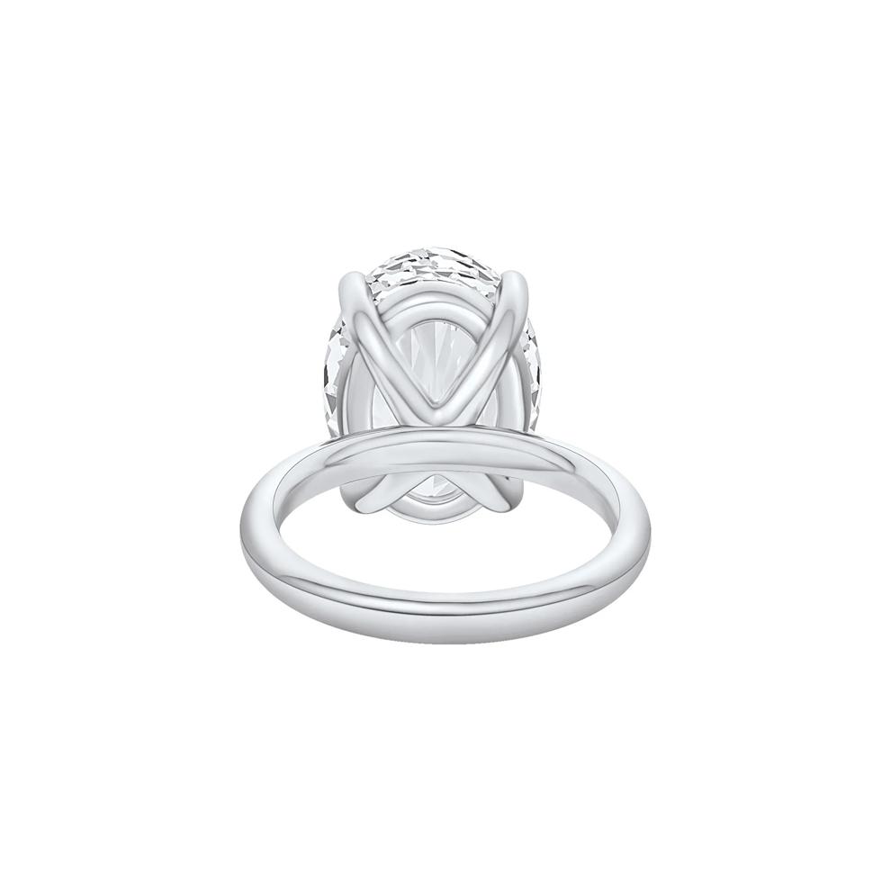 Lab Grown Diamond Oval Solitaire Ring in 14K White Gold (10 ct.) – Image 4 of 4