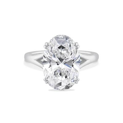 Lab Grown Diamond Oval Engagement Ring in 14K Gold (7 1/5 ct. tw.)