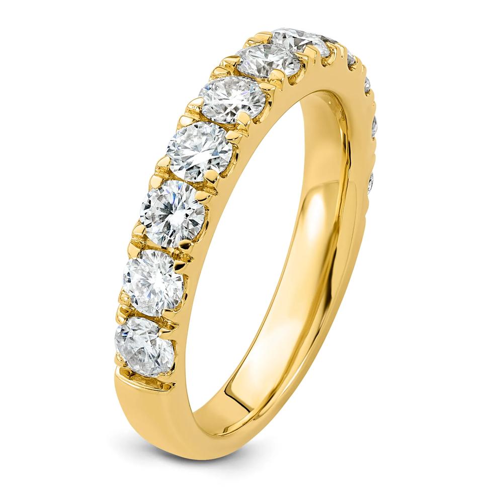 Lab-Created Moissanite Band Ring in 10K Yellow Gold (1 1/2 ct. dew) – Image 3 of 3