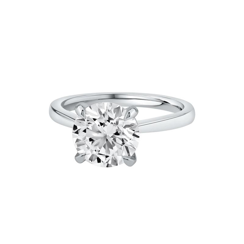 Lab Grown Diamond Solitaire Engagement Ring in Platinum &#40;3 ct. tw.&#41; – Image 4 of 5