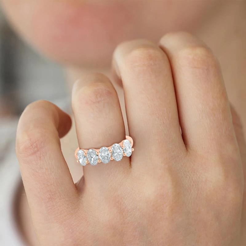 Lab Grown Diamond Anniversary Band in 14K Rose Gold &#40;2 ct. tw.&#41; – Image 7 of 7