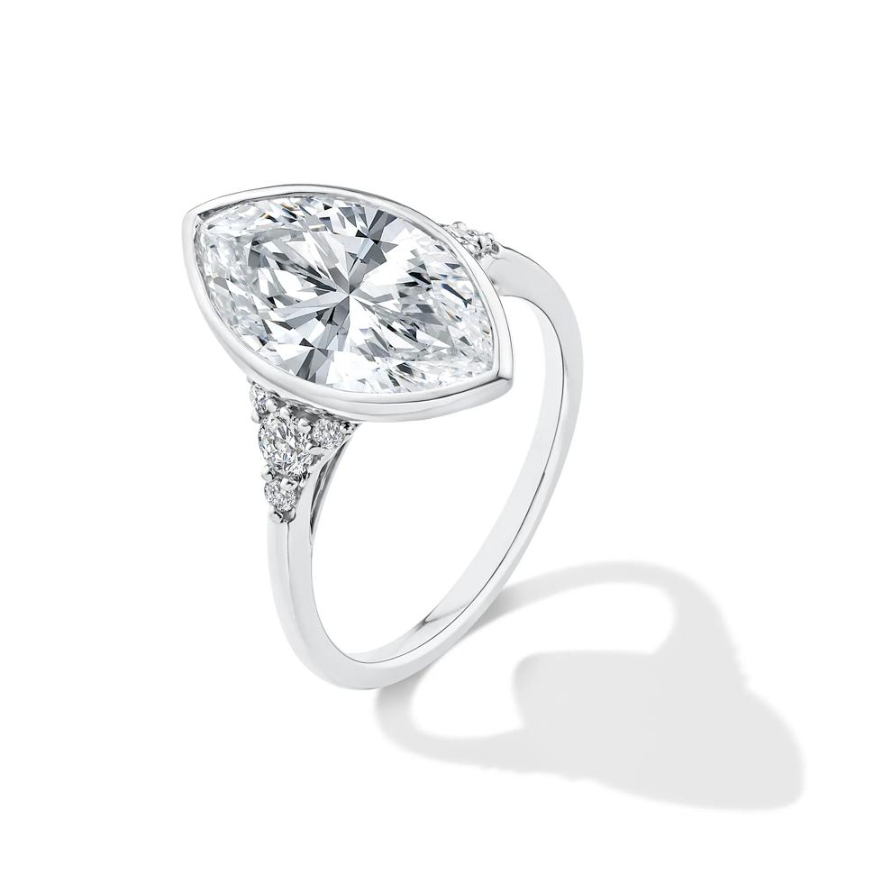 Lab Grown Diamond Marquise-Cut Engagement Ring in 14K White Gold (4 1/4 ct. tw.) – Image 4 of 4