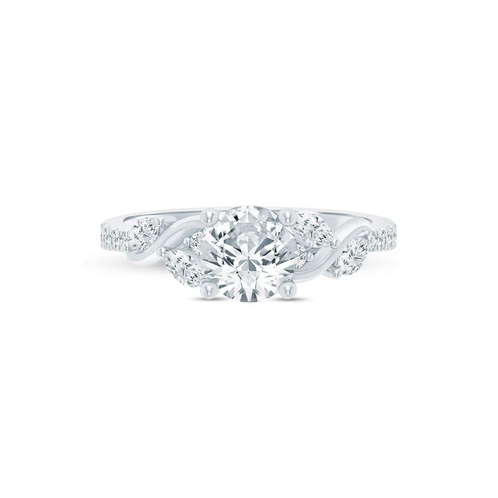 Lab Grown Diamond Marquise Semi-Mount Ring in 14K White Gold (1/3 ct. tw.) (Setting Only) – Image 1 of 6