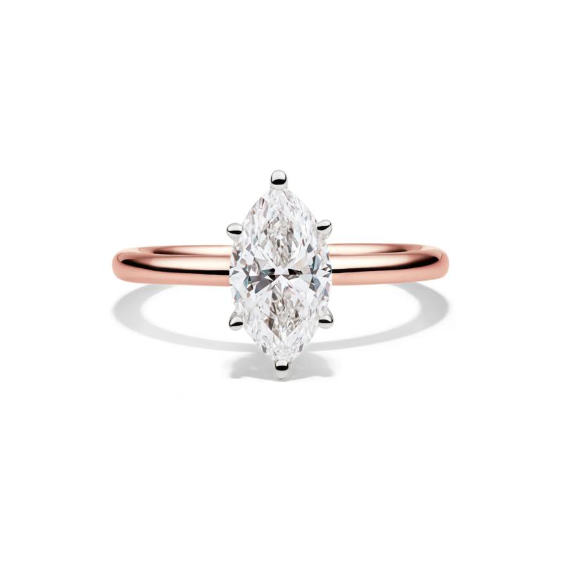 Lab Grown Diamond Solitaire Marquise Engagement Ring in 14K Rose Gold (1 1/2 ct.) – Image 1 of 4