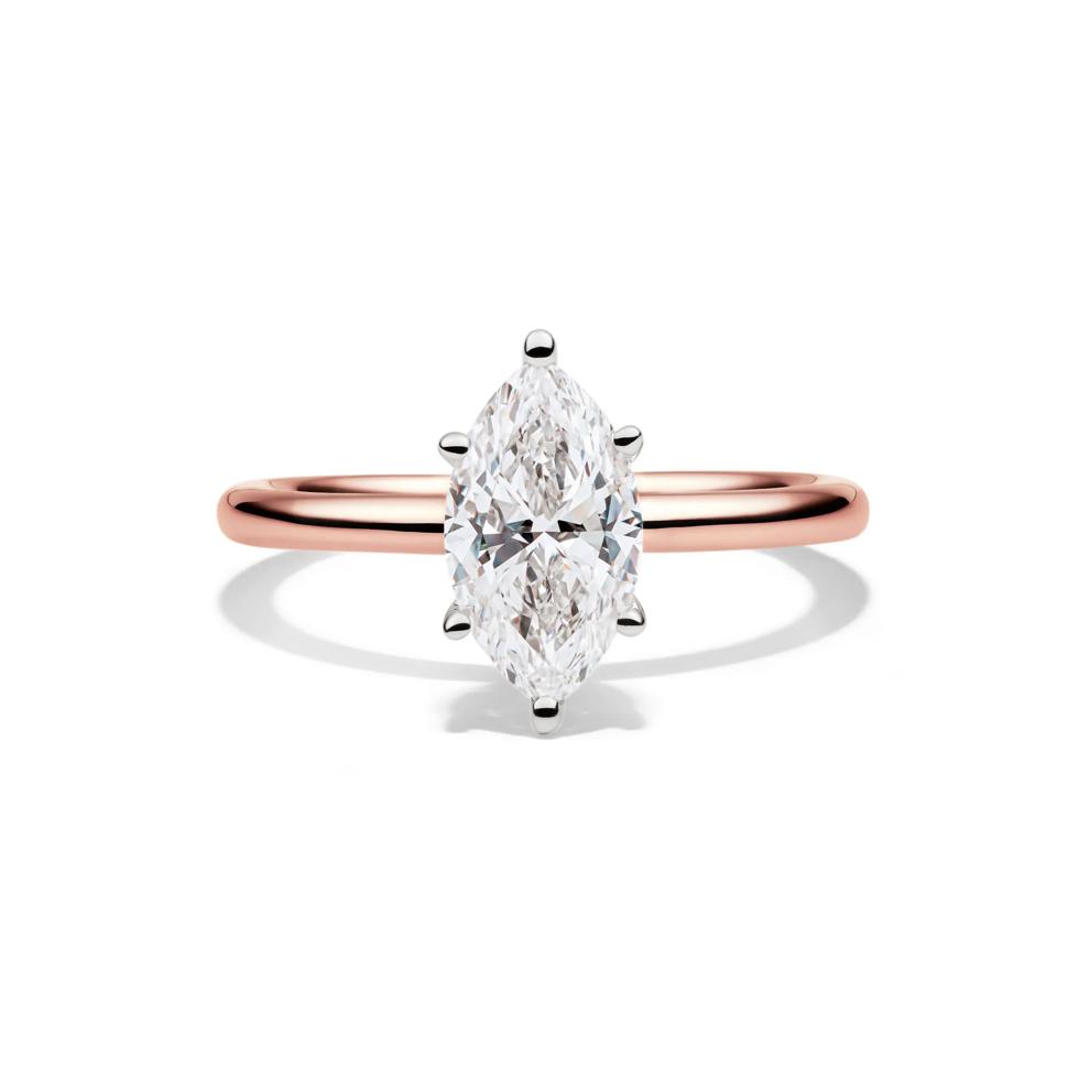 Lab Grown Diamond Solitaire Marquise Engagement Ring in 14K Rose Gold (1 ct.) – Image 1 of 1