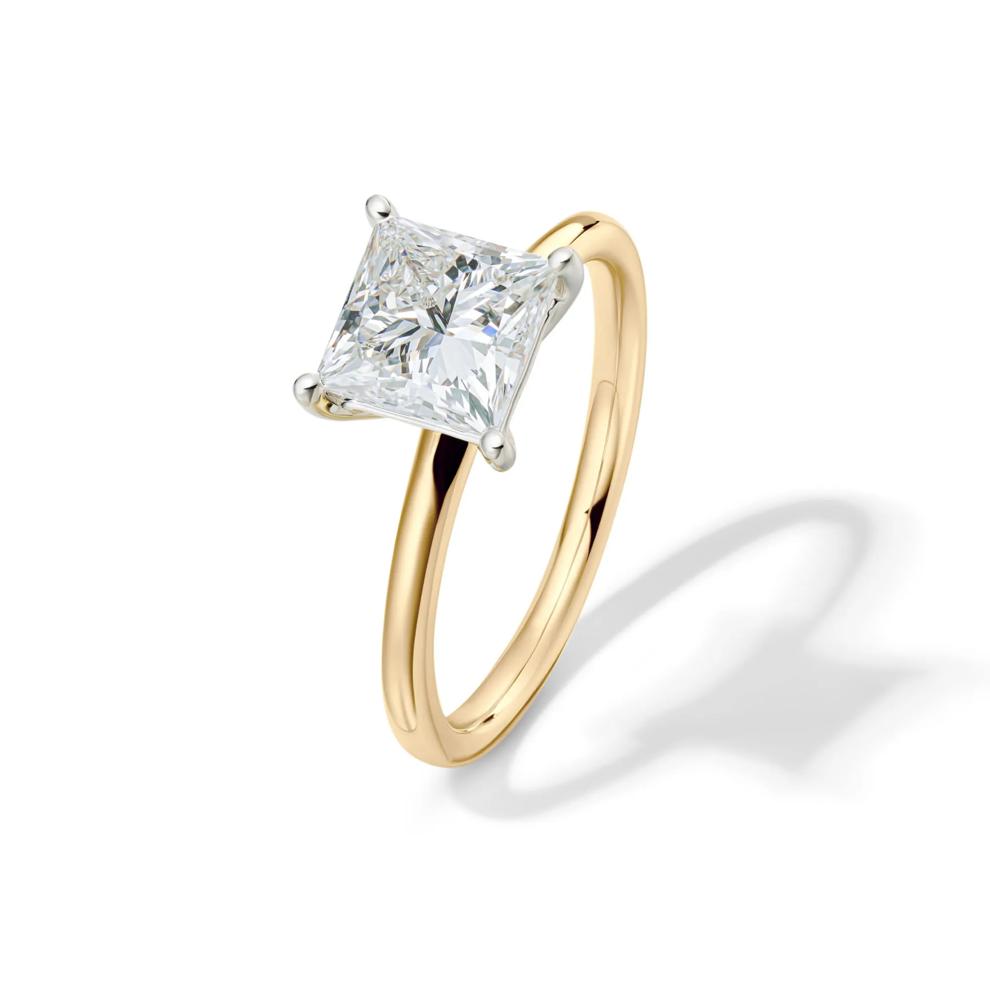 Lab Grown Diamond Princess-Cut Solitaire Engagement Ring in 14K Yellow Gold (2 ct.) – Image 4 of 4