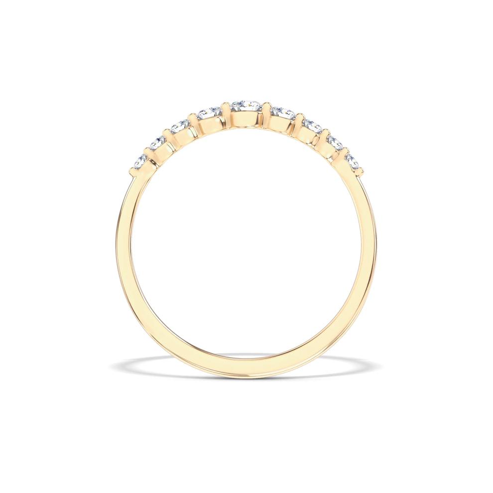 Lab Grown Diamond Graduated Single Prong Stack Band in 10K Yellow Gold (1/5 ct. tw.) – Image 2 of 4