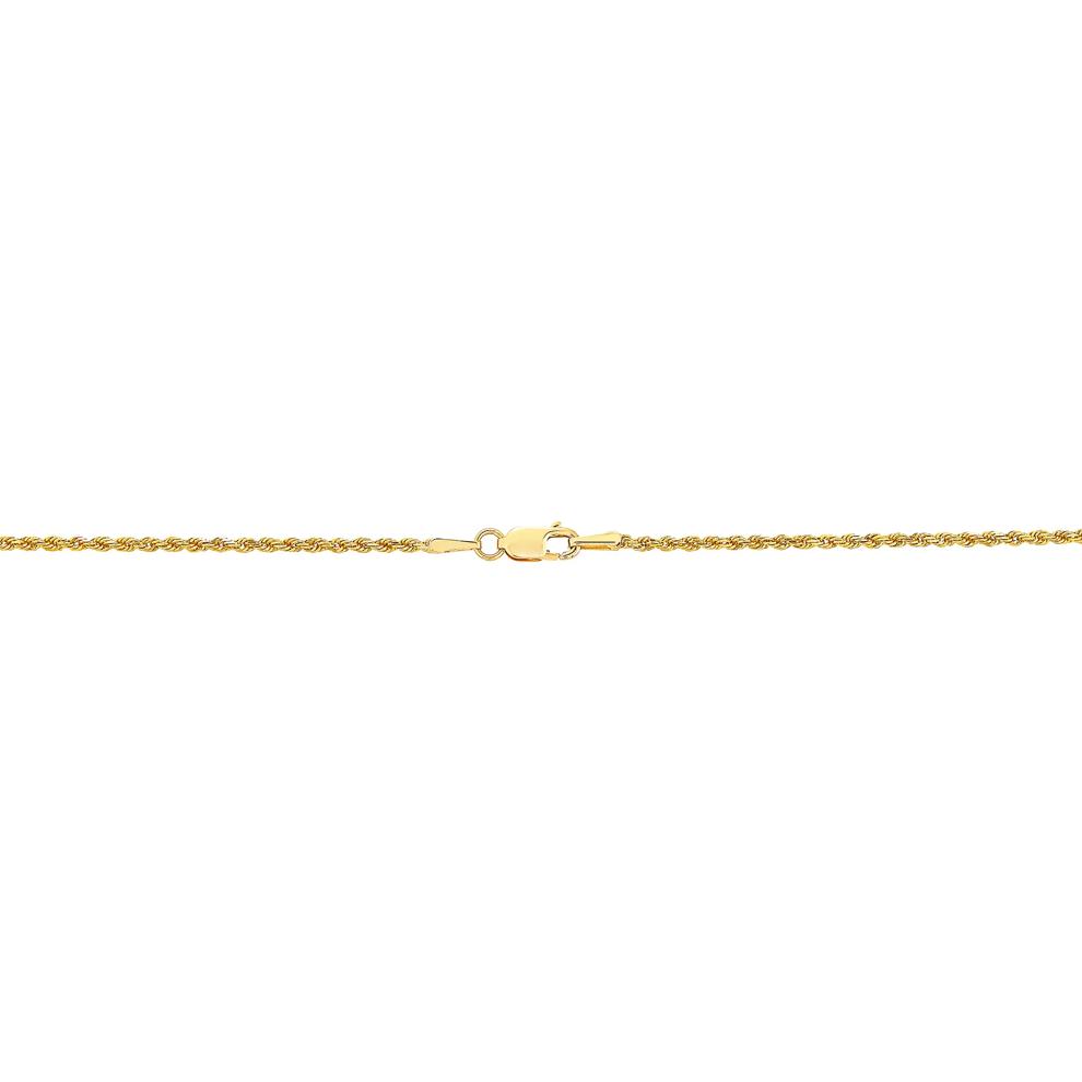Solid Glitter Rope Chain in 14K Yellow Gold, 1.35MM, 20" – Image 2 of 3