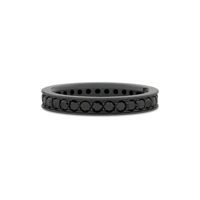 Black Diamond Flat Band in Black Zirconium, 3mm (1 ct. tw.)