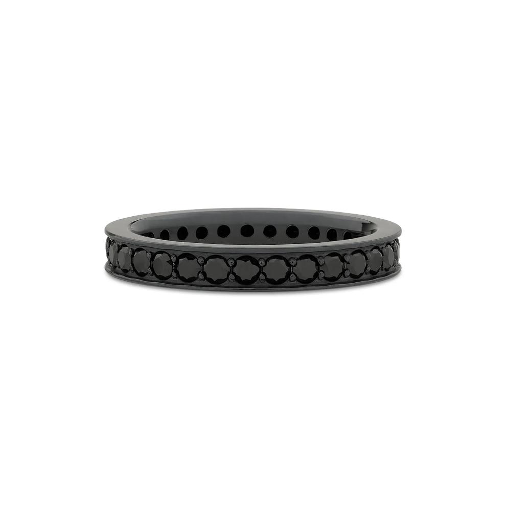 Black Diamond Flat Band in Black Zirconium, 3mm (1 ct. tw.) – Image 1 of 4