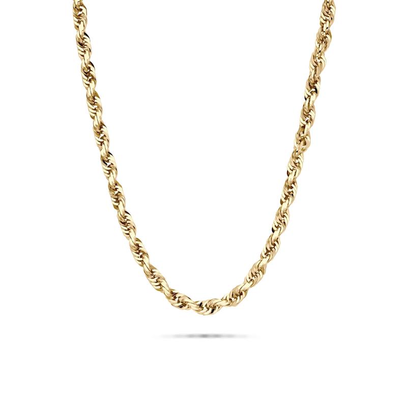 Solid Diamond-Cut Rope Chain in 14K Yellow Gold, 4.7MM, 22&rdquo; – Image 1 of 3