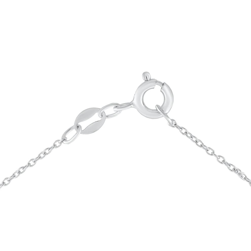 Black &amp; White Diamond Center Heart Pendant Necklace in Sterling Silver (1/4 ct. tw.) – Image 2 of 4