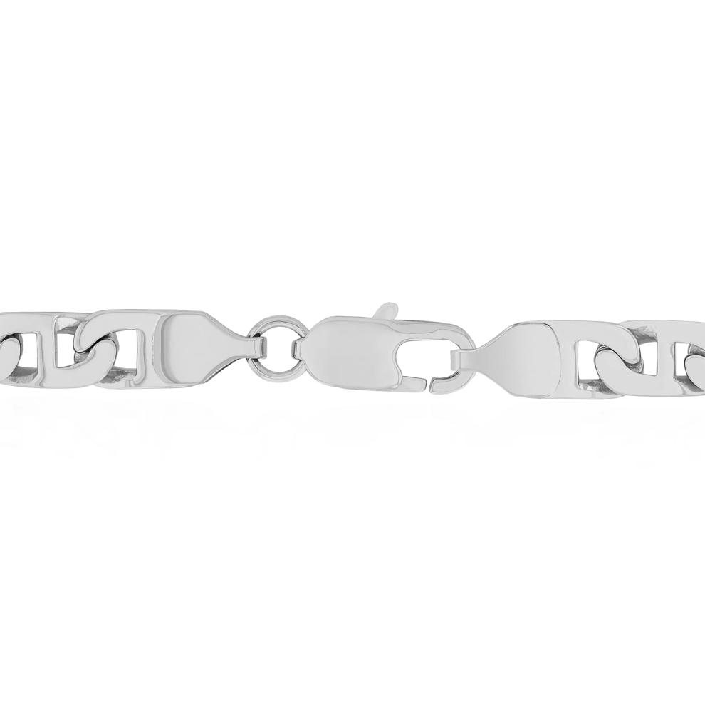 Flat Mariner Chain Necklace in Stainless Steel , 6.5MM, 24" – Image 3 of 3