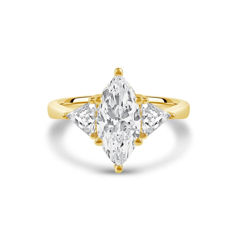 Lab Grown Diamond Emma Marquise Engagement Ring in 14K Yellow Gold &#40;2 1/2 ct. tw.&#41; – Image 1 of 4