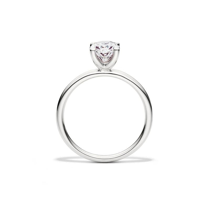 Diamond Oval Solitaire Engagement Ring in 14K White Gold &#40;1 1/2 ct.&#41; – Image 2 of 5