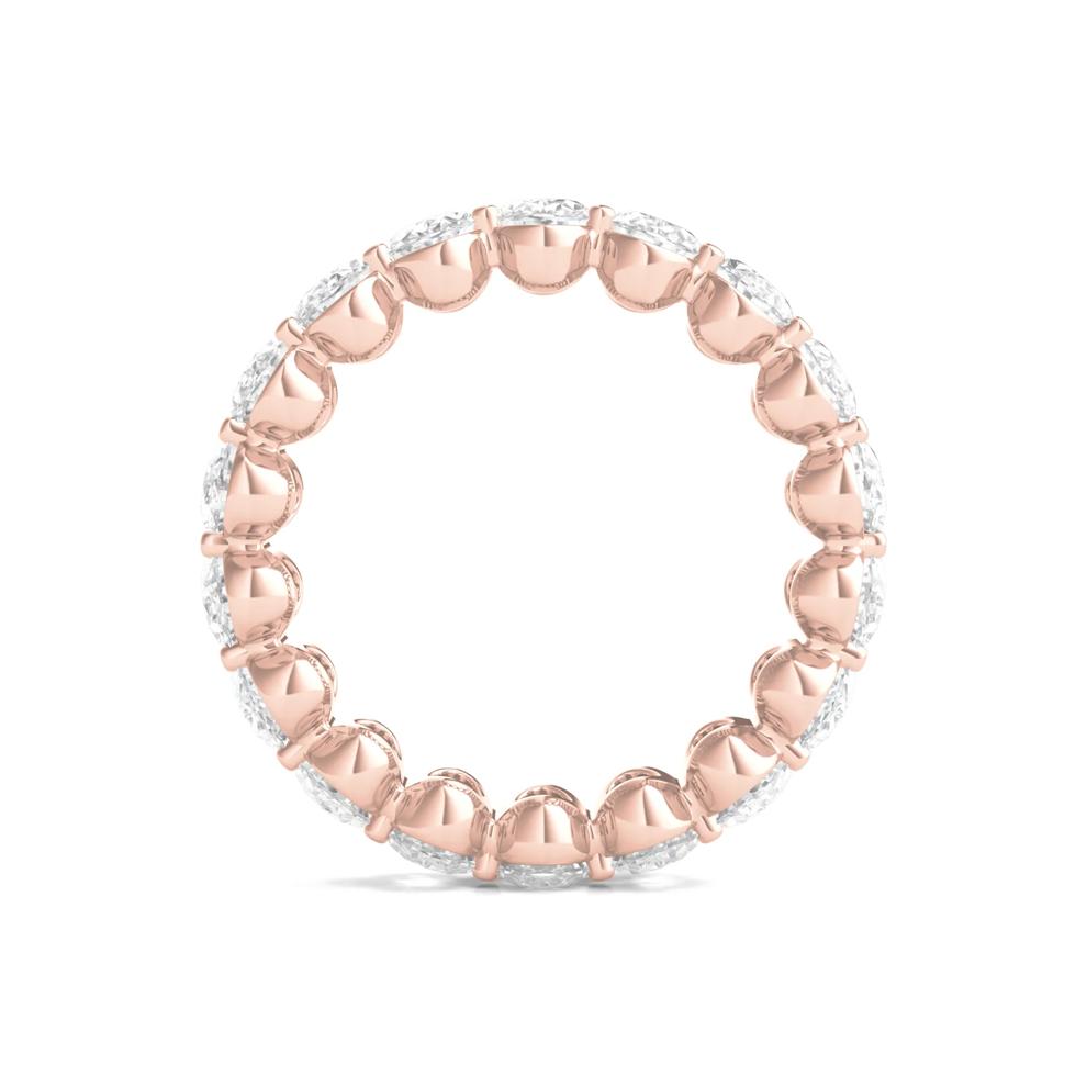Lab Grown Oval Diamond Eternity Band in 14K Rose Gold (7 ct. tw.) – Image 2 of 3