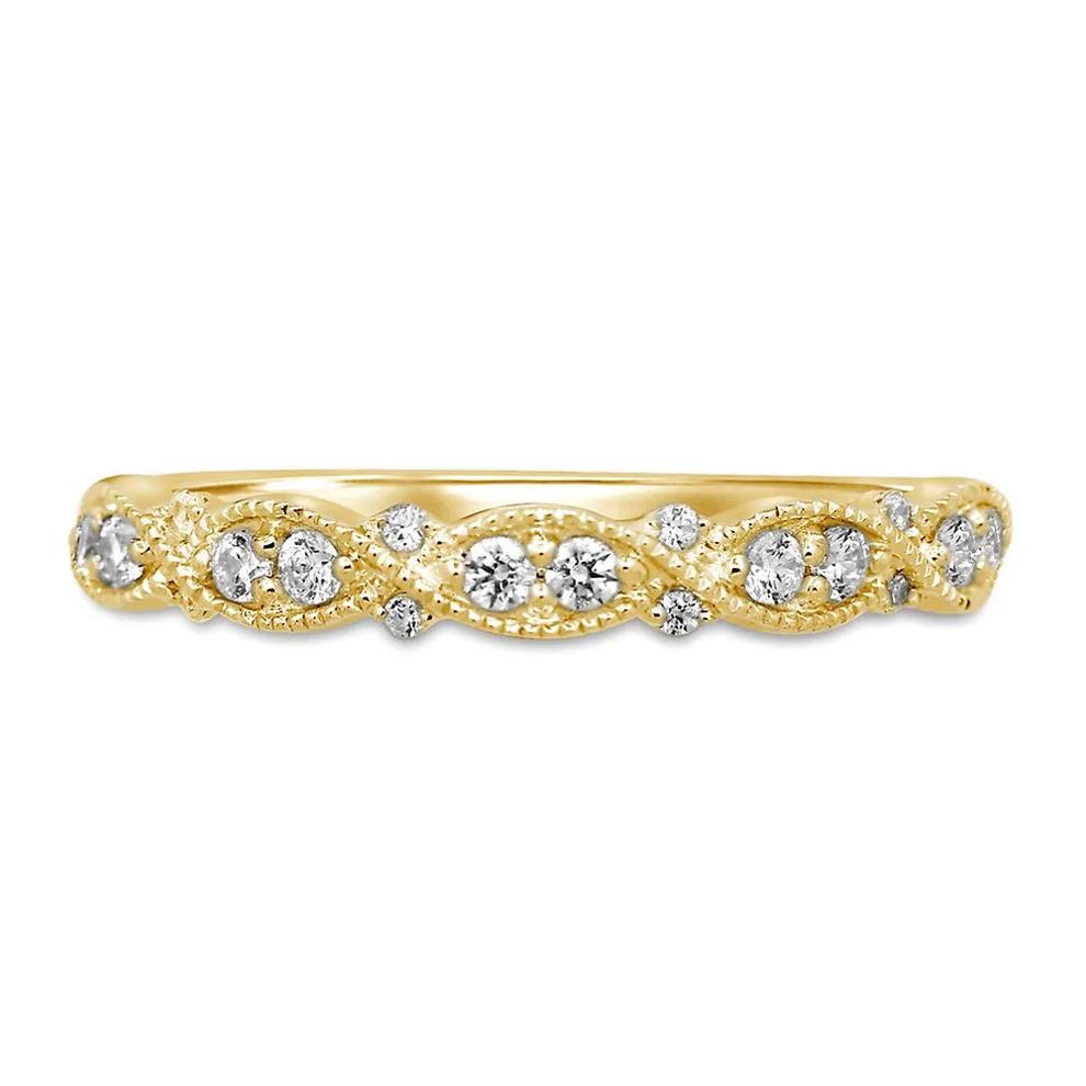 Diamond Anniversary Band in 10K Yellow Gold (1/4 ct. tw.) – Image 1 of 4