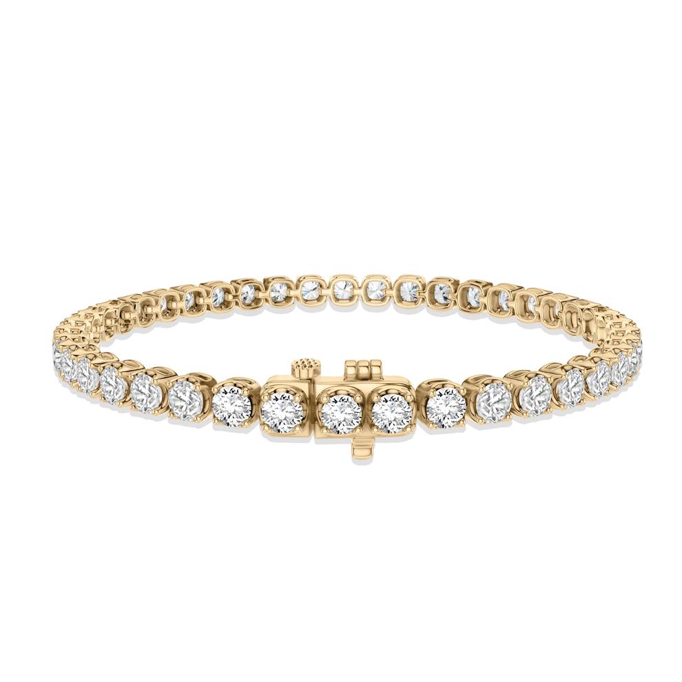Lab Grown Diamond Tennis Bracelet in 14K Yellow Gold (8 ct. tw.) – Image 2 of 2