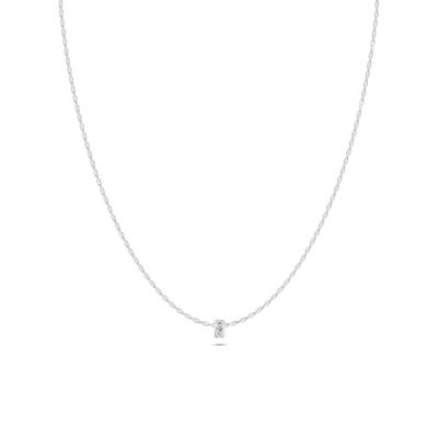 Diamond Rondelle Slider Pendant Necklace in 10K Gold