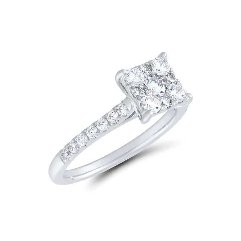 Diamond Composite Engagement Ring Set in 10K White Gold &#40;1 1/2 ct. tw.&#41; – Image 4 of 5
