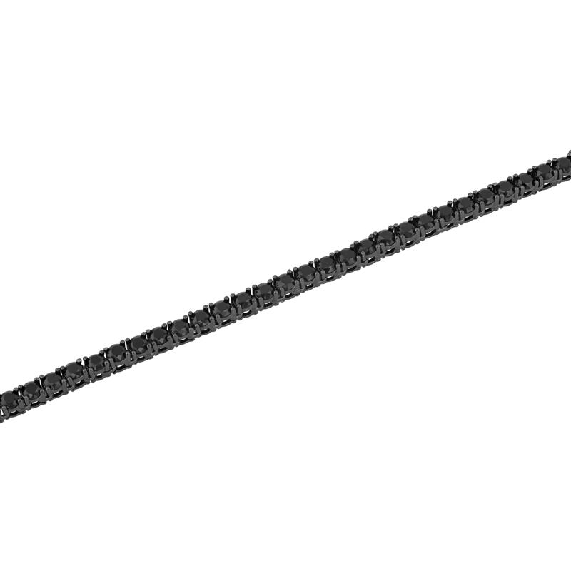 Men's Spinel Tennis Necklace in Black Oxidized Sterling Silver – Image 2 of 3