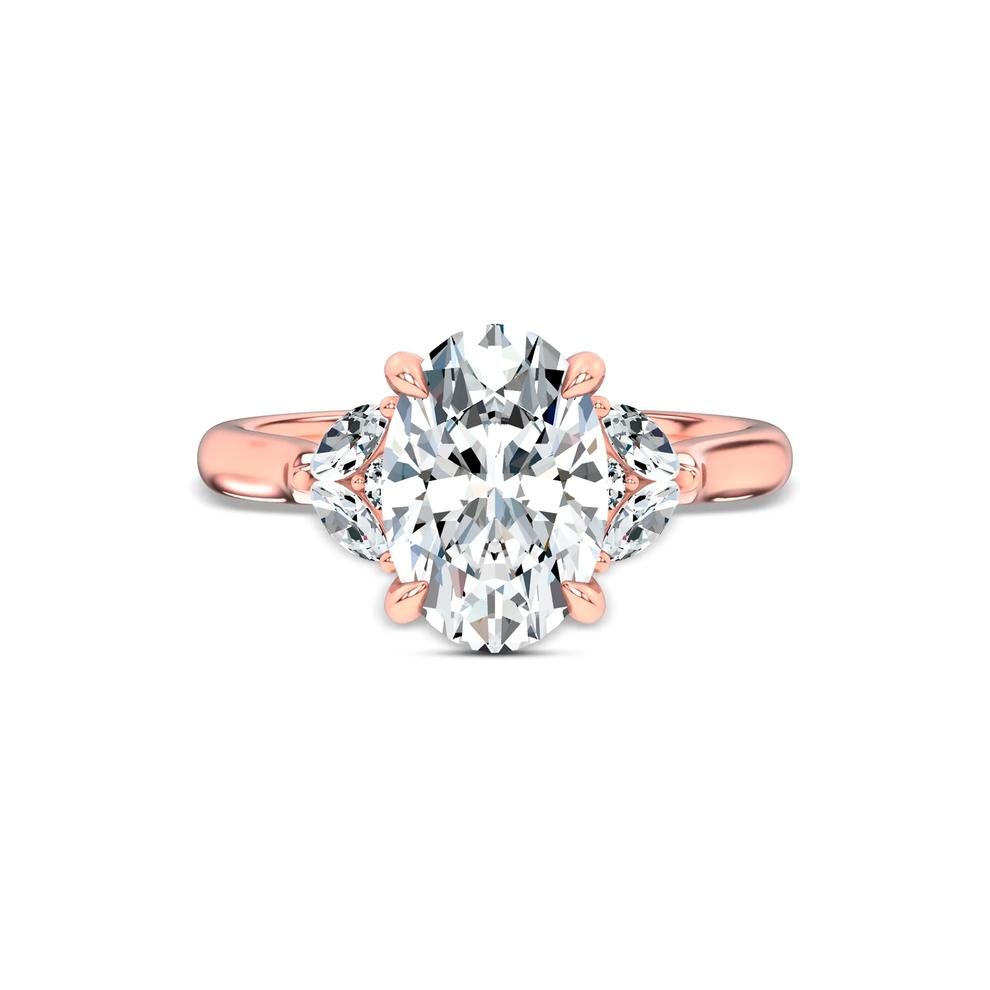 Lab Grown Diamond Oval Engagement Ring in 14K Rose Gold (3 3/8 ct. tw.) – Image 1 of 4