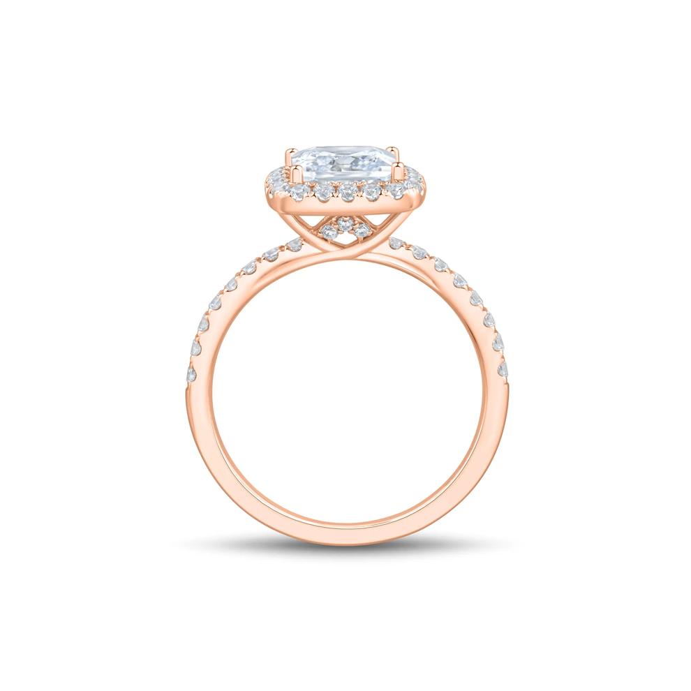 Lab Grown Diamond Princess-Cut Halo Engagement Ring in 14K Rose Gold (2 ct. tw.) – Image 3 of 3