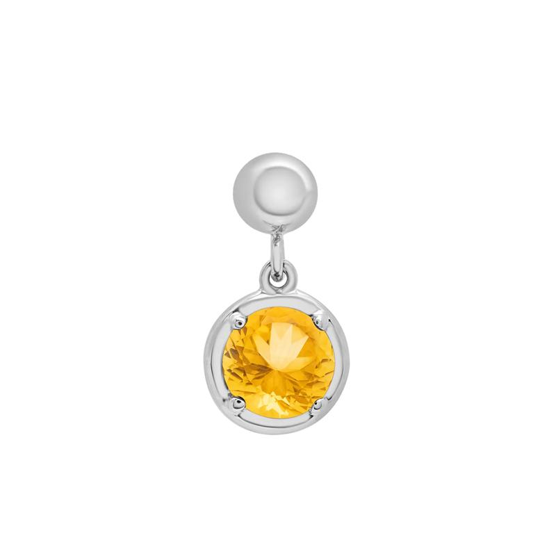 Citrine Birthstone Bead Charm in Sterling Silver – Image 1 of 3