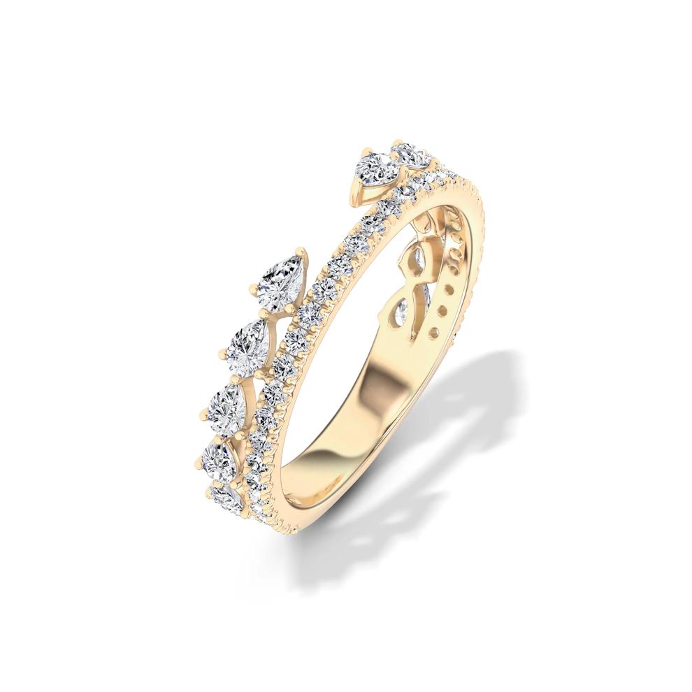 Lab Grown Diamond Double Row Band in 14K Yellow Gold (3/4 ct. tw.) – Image 4 of 4