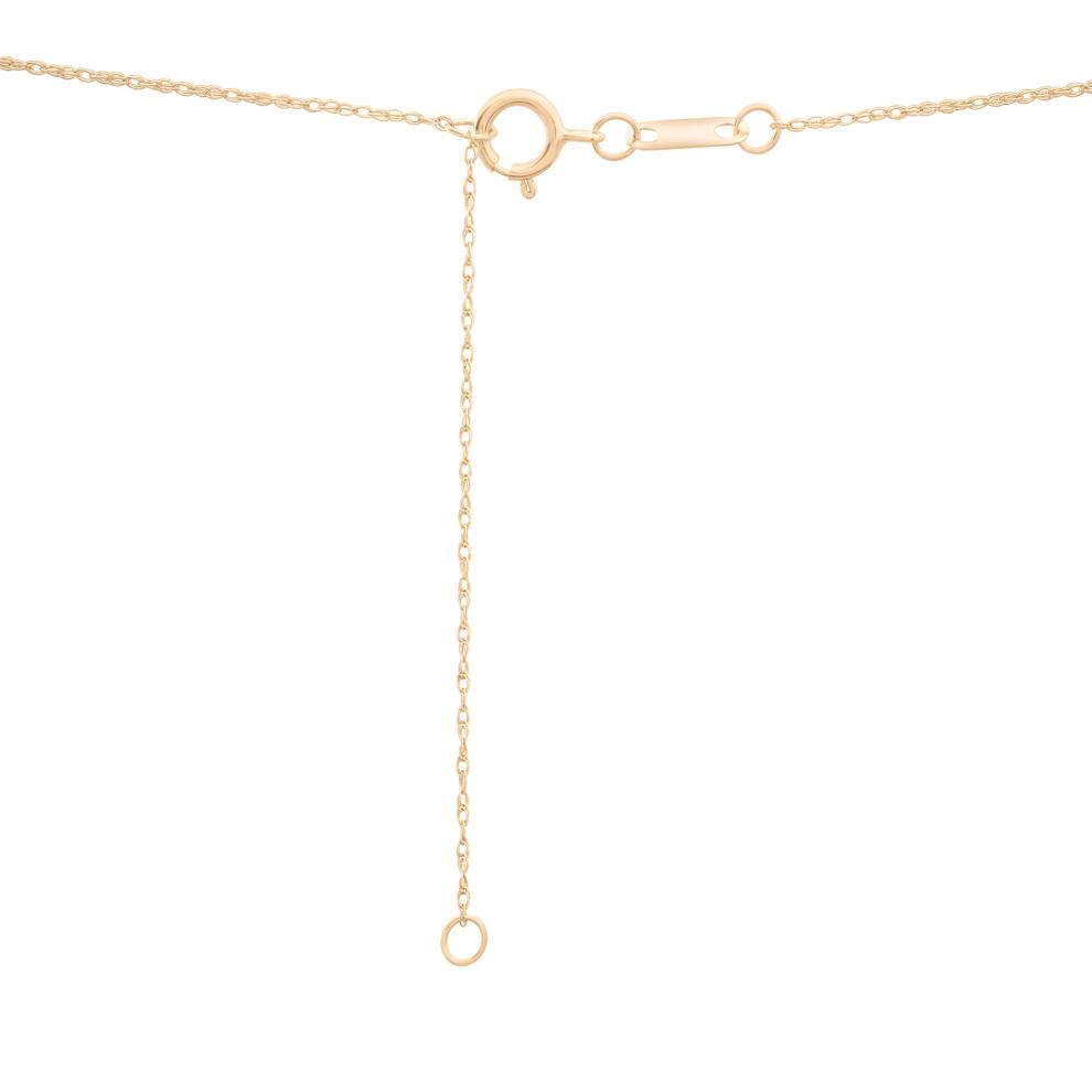 Australian Opal and Diamond Accent Drop Pendant in 10K Yellow Gold – Image 4 of 4