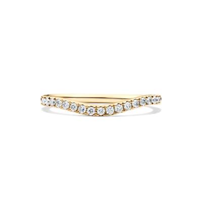 Lab Grown Diamond Contour Band in 14K Yellow Gold (1/5 ct. tw.)