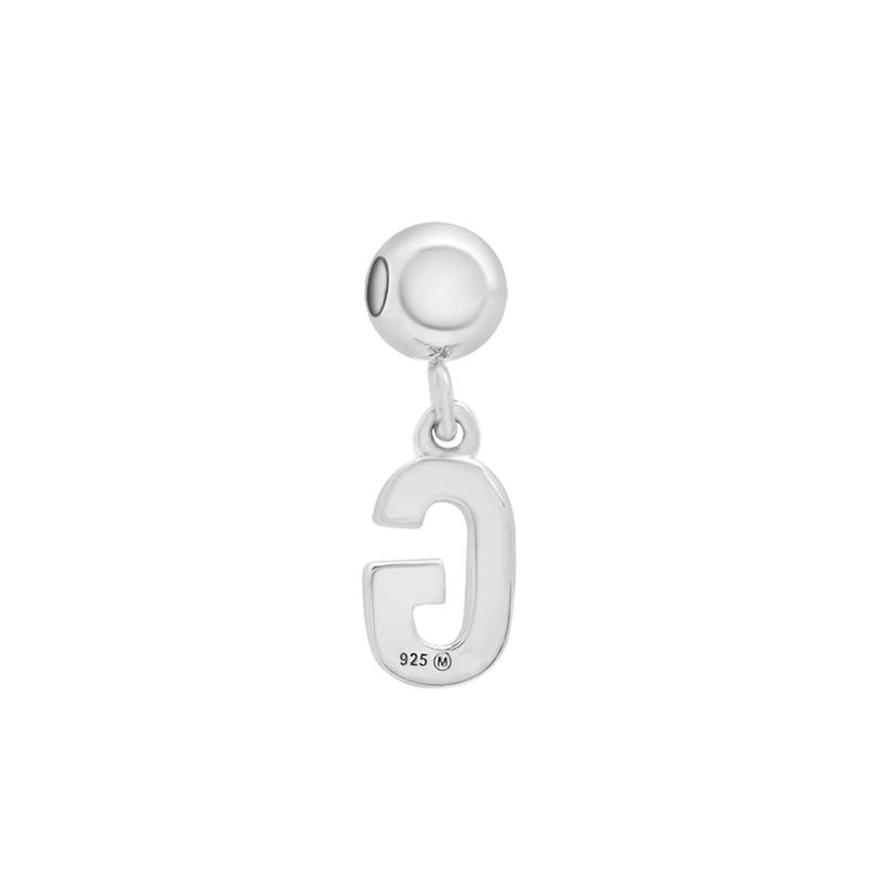 Diamond Accent G Initial Bead Charm in Sterling Silver – Image 3 of 3