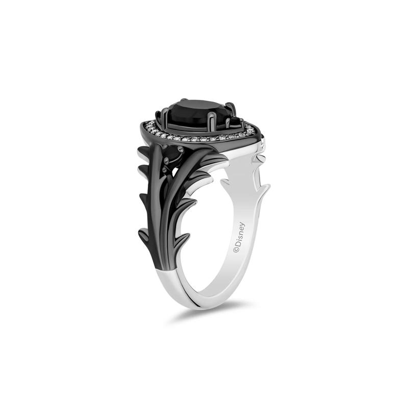 Maleficent Dyed Black Onyx and Diamond Ring in Sterling Silver – Image 3 of 4