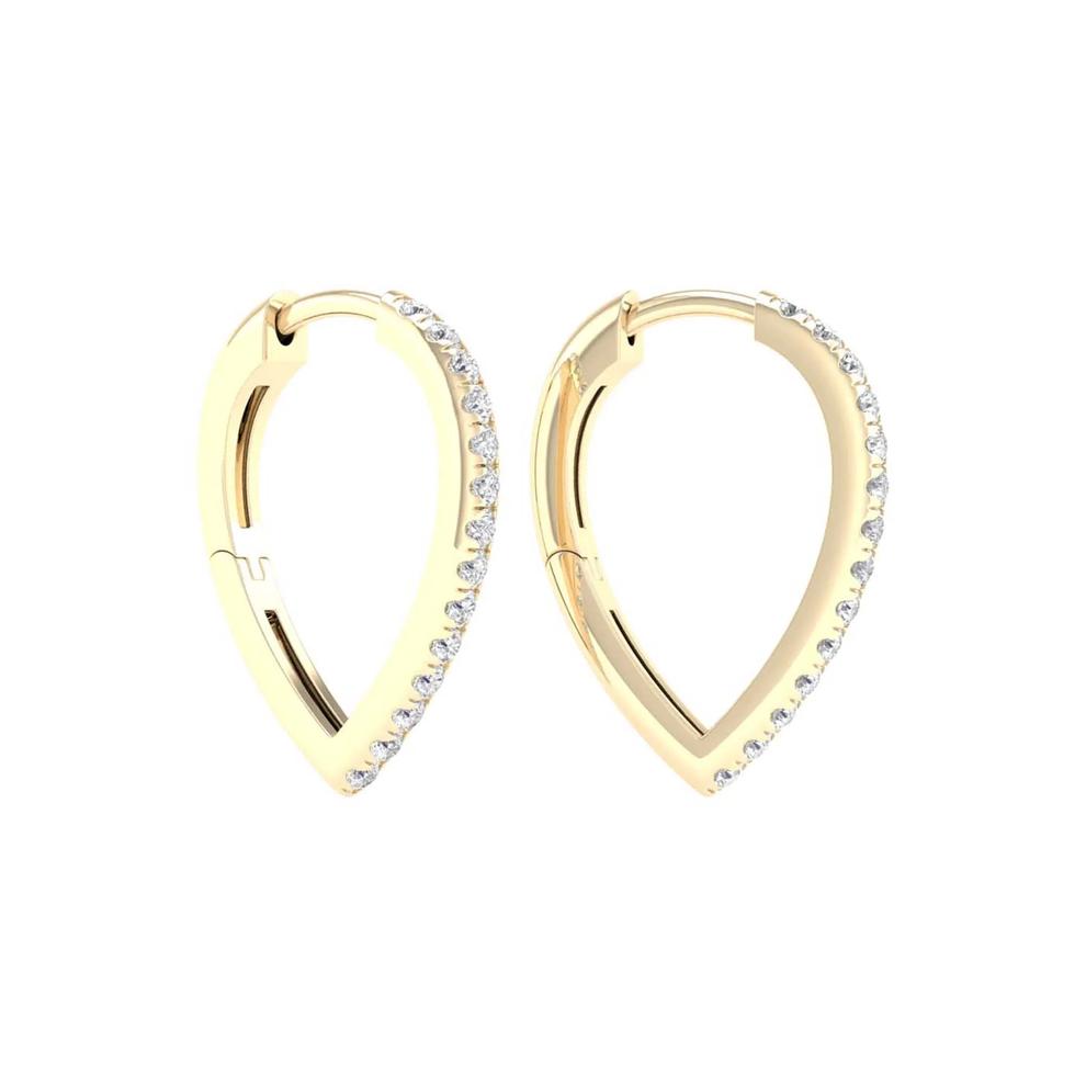 Lab Grown Diamond Hoop Earrings in 10K Yellow Gold (1/2 ct. tw.) – Image 2 of 4