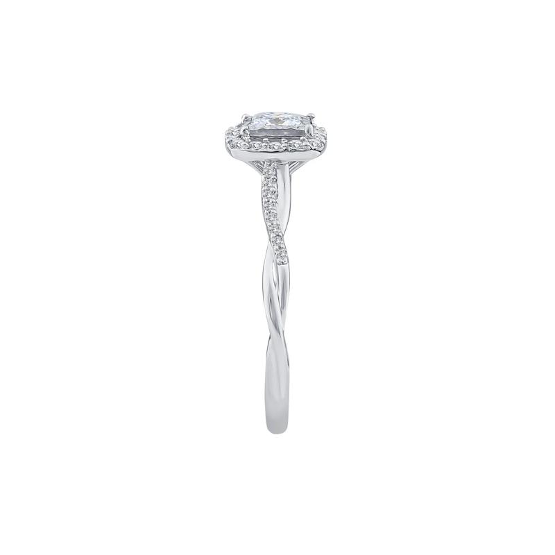 Lab Grown Diamond Princess-Cut Halo Promise Ring in 10K White Gold &#40;1/2 ct. tw.&#41; – Image 3 of 3