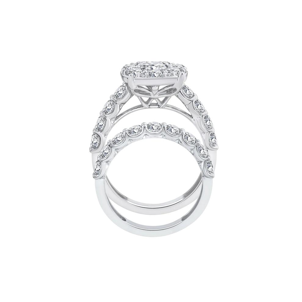 Diamond Composite Engagement Ring Set in 10K White Gold (3 ct. tw.) – Image 2 of 3