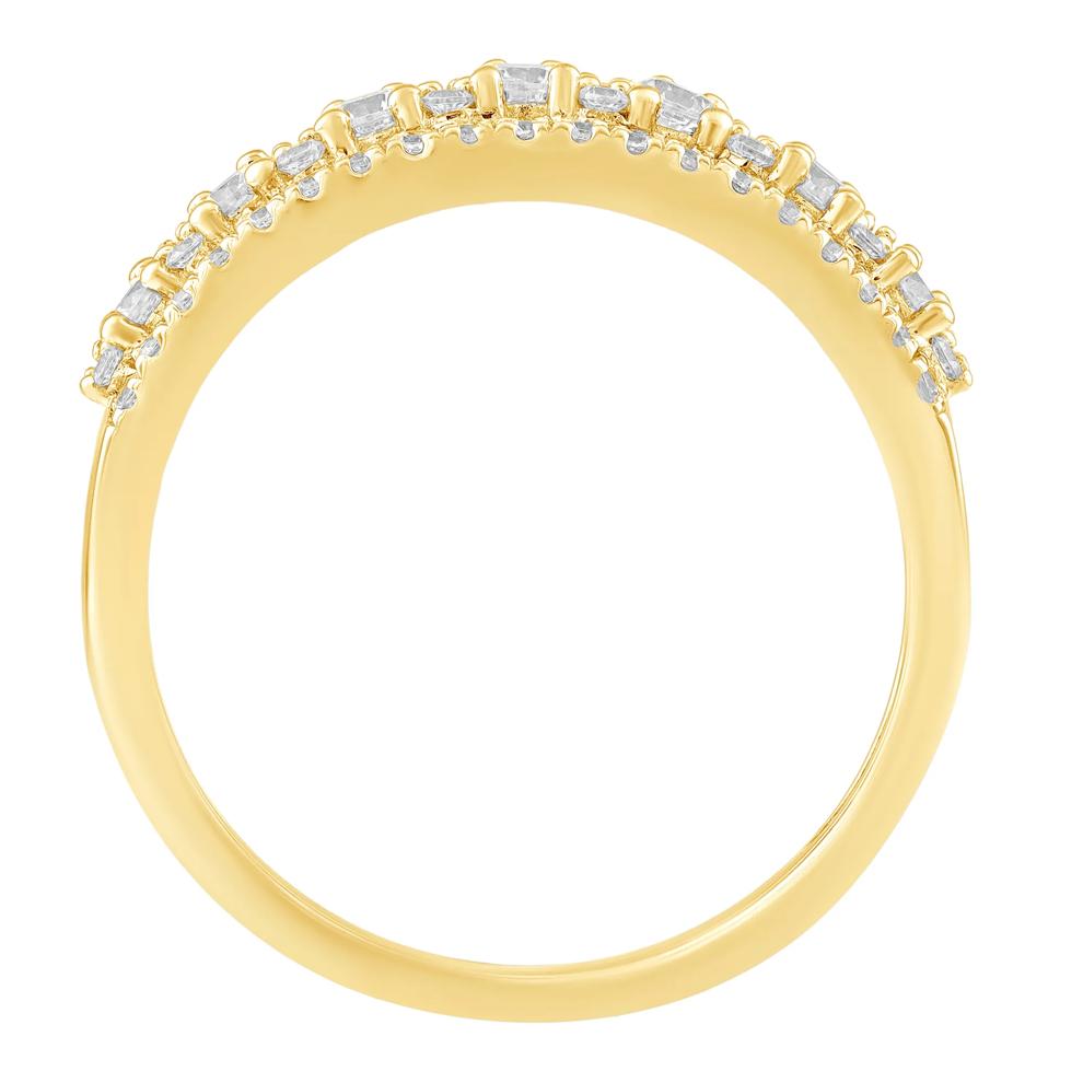 Diamond Multi-Row Anniversary Band in 10K Yellow Gold (1 ct. tw.) – Image 2 of 3