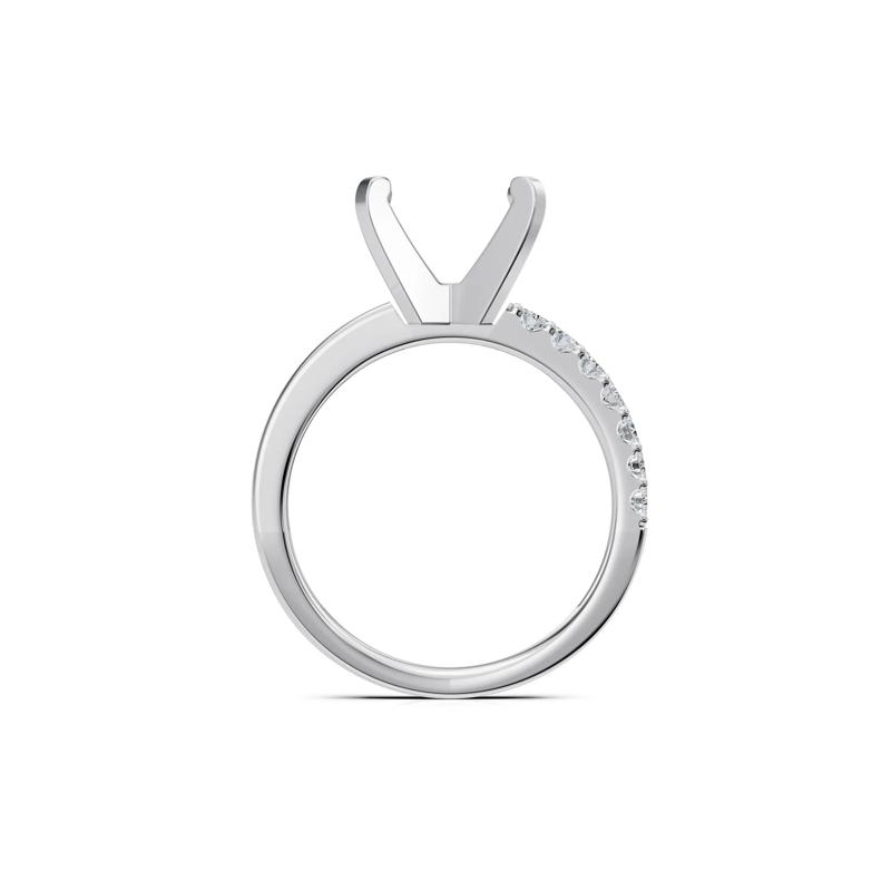 Lab Grown Diamond Semi-Mount Engagement Ring in 14K White Gold &#40;Setting Only&#41; – Image 4 of 6