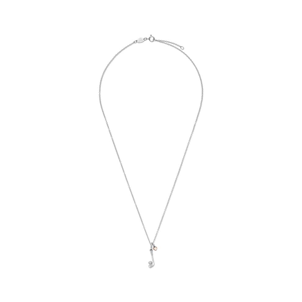 Lab Grown Diamond Accent Golf Club Pendant in Sterling Silver &amp; 10K Rose Gold – Image 3 of 5