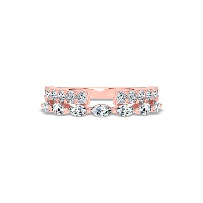 Lab Grown Diamond Open Double Row Band in 14K Rose Gold (3/4 ct. tw.)