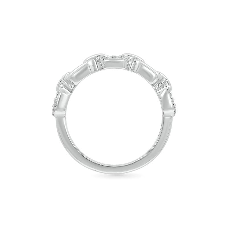 Diamond Chain Link Band in Sterling Silver &#40;1/8 ct. tw.&#41; – Image 2 of 5