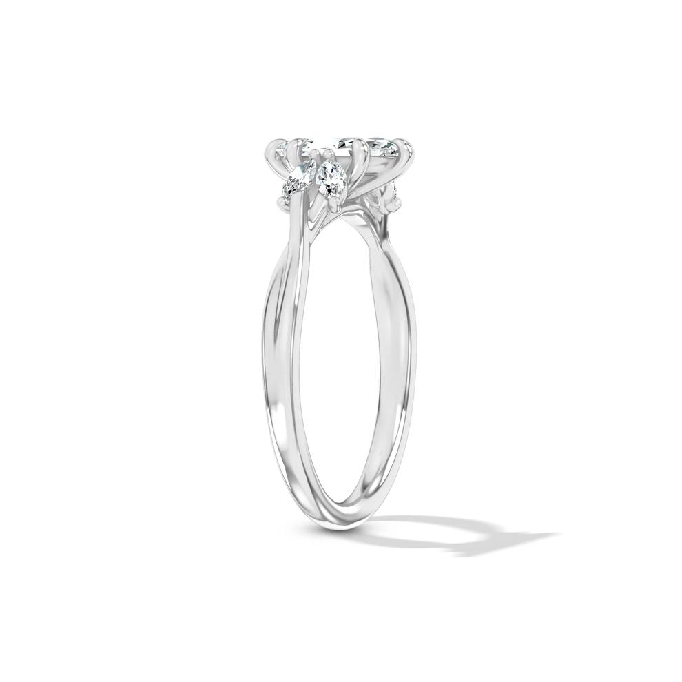 Diamond Marquise Twist-Shank Engagement Ring in 14K White Gold (5/8 ct. tw.) – Image 3 of 4