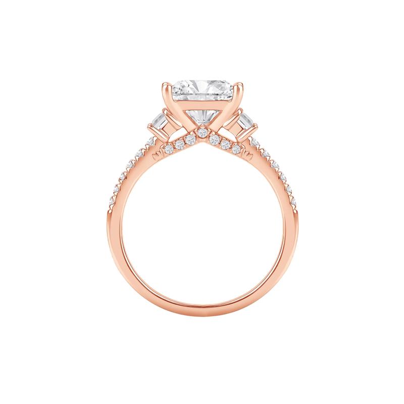 Elena Lab Grown Diamond Engagement Ring in 14K Rose Gold &#40;3-1/2 ct. tw.&#41; – Image 2 of 5