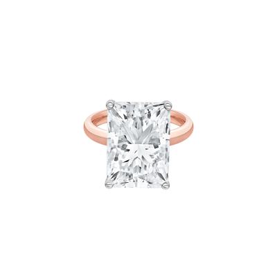 Lab Grown Diamond Radiant-Cut Solitaire Ring in 14K Rose & White Gold (9 ct.)