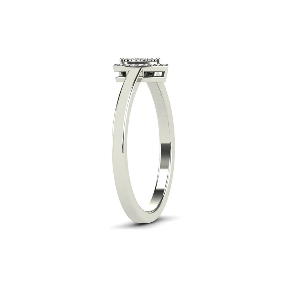 Diamond Halo Heart Ring in 14K White Gold (1/8 ct. tw.) – Image 3 of 4