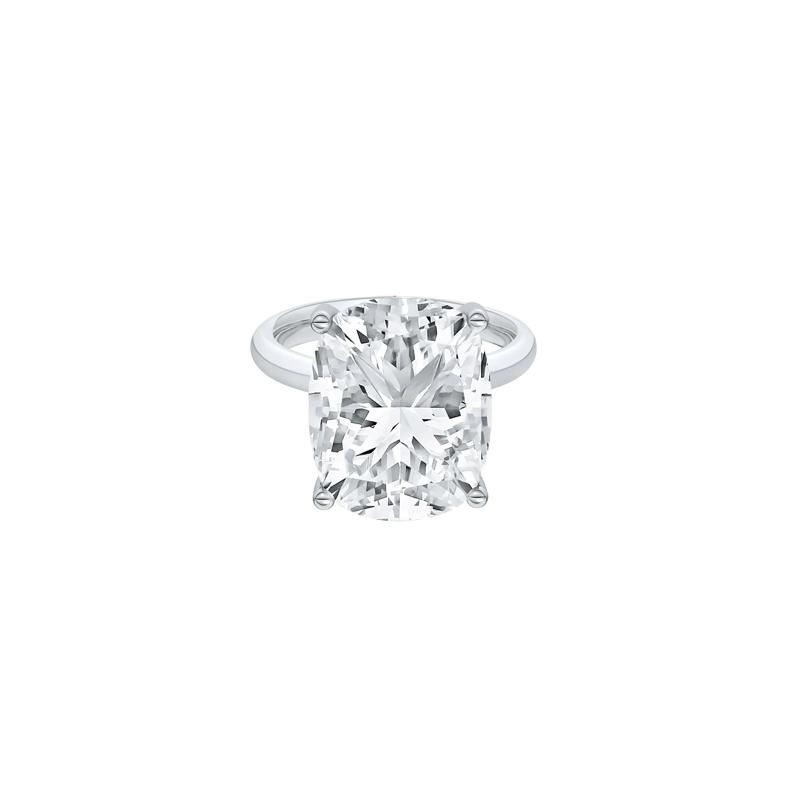 Lab Grown Diamond Elongated Cushion-Cut Engagement Ring in 14K White Gold &#40;9 ct. tw.&#41; – Image 1 of 4