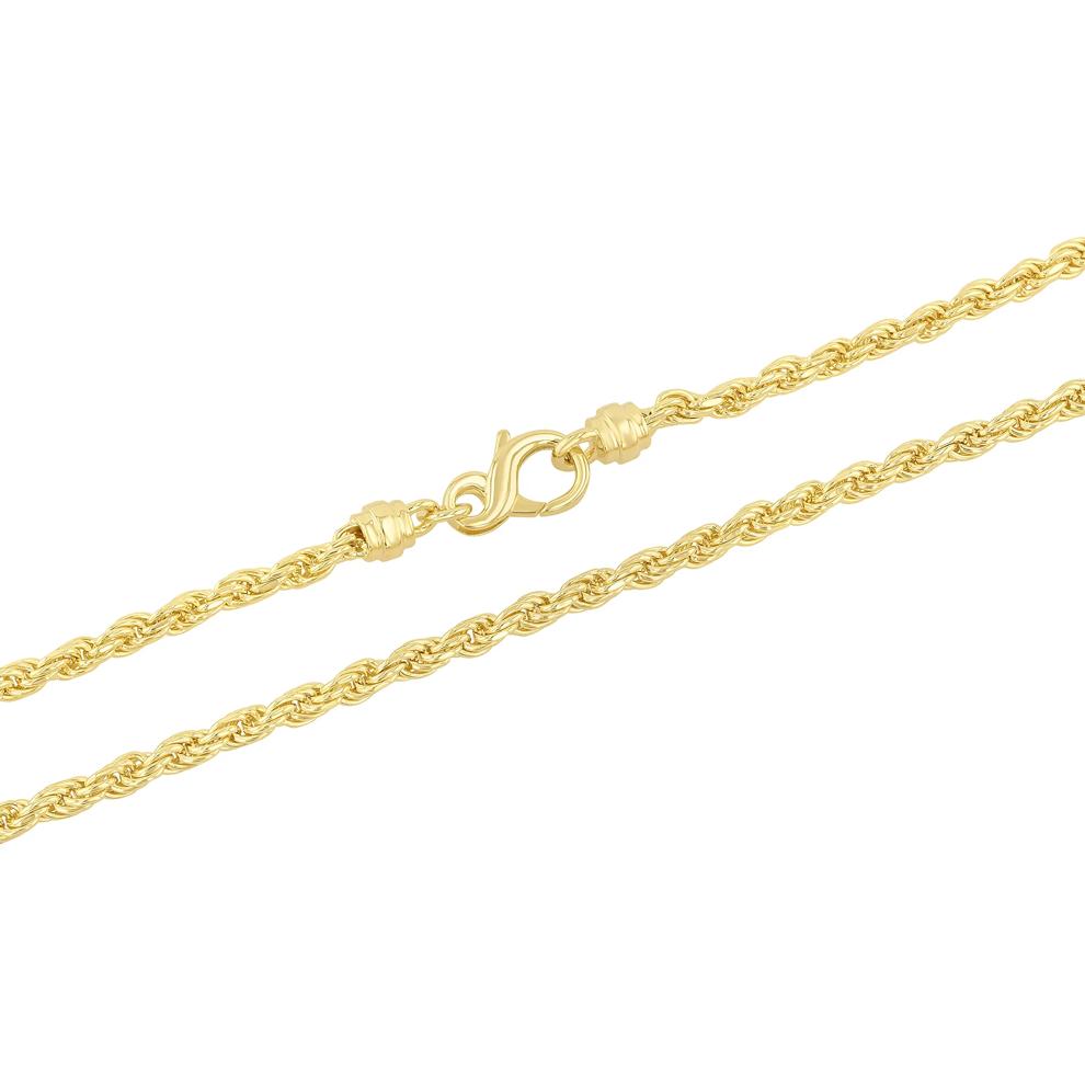 Men's Rope Chain in Vermeil, 3.5MM, 20" – Image 2 of 6