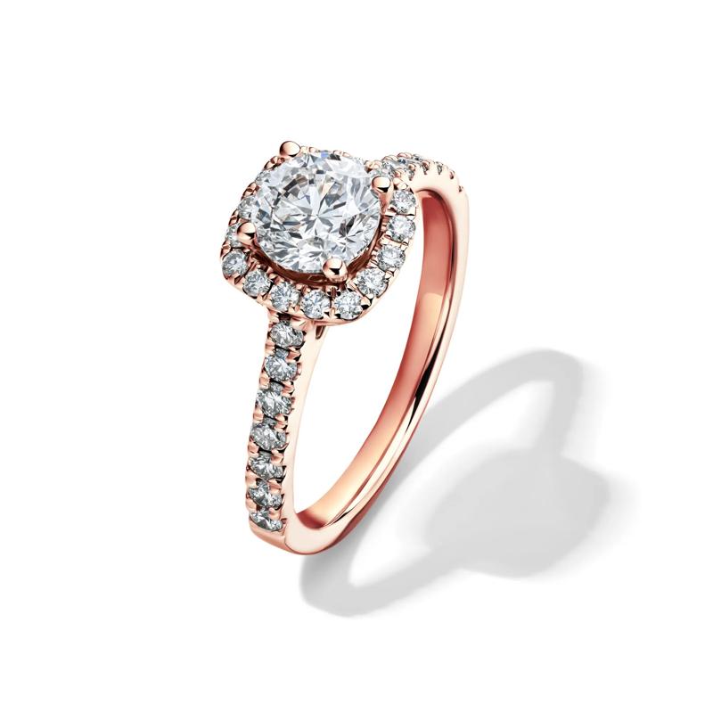 1 1/2 ct. tw. Diamond Halo Engagement Ring in 14K Rose Gold – Image 4 of 4
