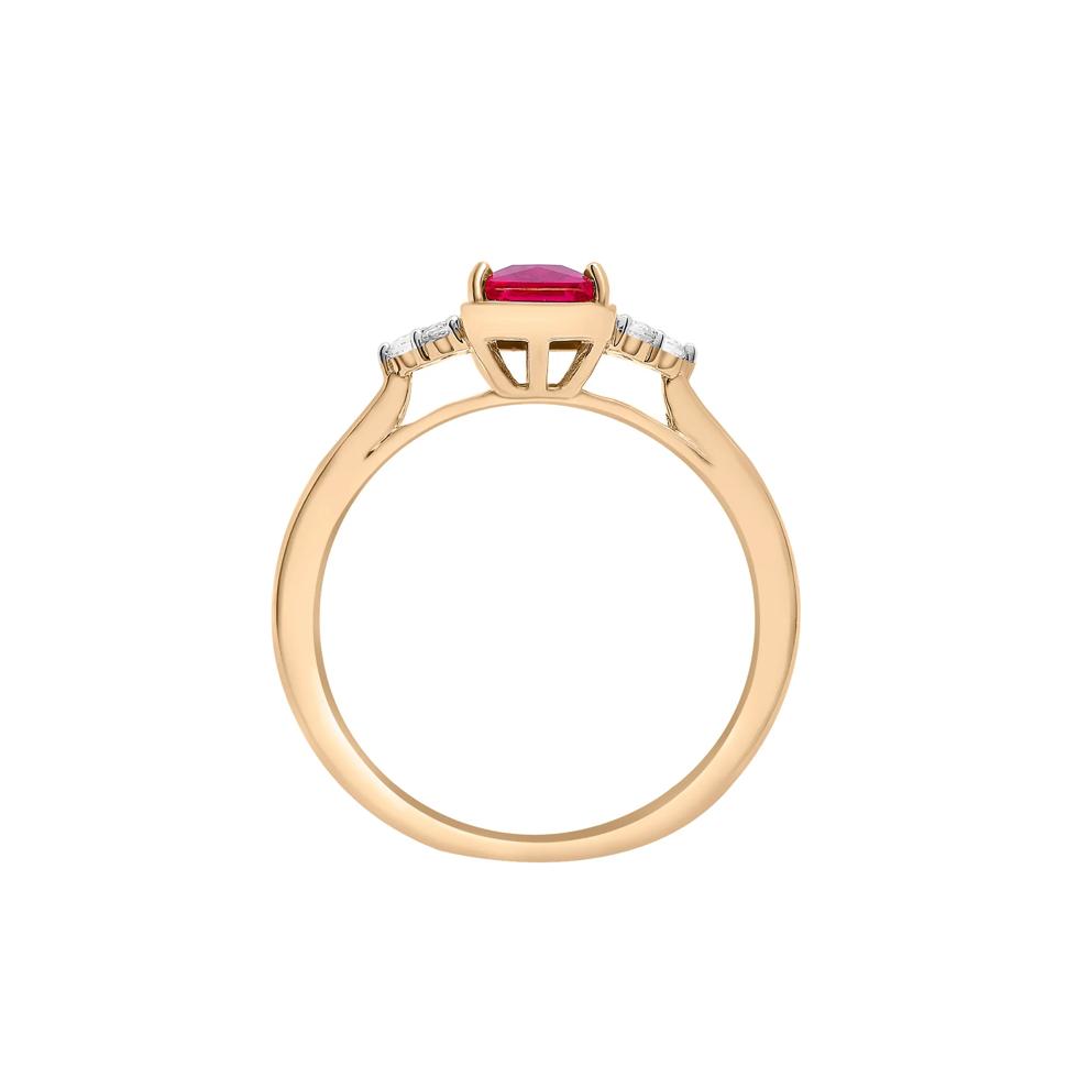 Lab-Created Ruby and Lab- Created White Sapphire Ring in Vermeil – Image 2 of 7